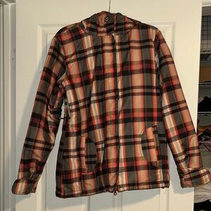 Roxy Multicolor Plaid Winter Jacket
